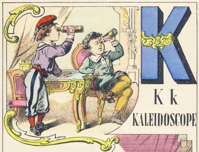 K : kaleydoskop - Oyunlar Alfabesi, c.1890 (illüstrasyon) by Unbekannt