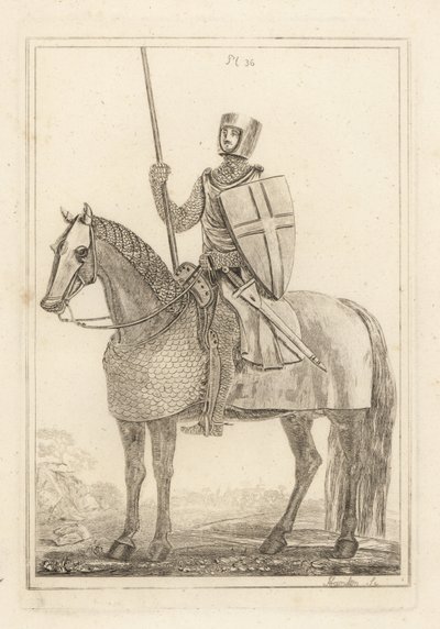 Kral Henry II zamanının zırhlı şövalyesi veya silahlı adam by Unbekannt