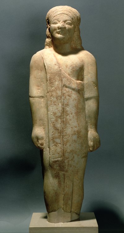 Kouros Dionysermos, Yunan, Arkaik Dönem, yaklaşık MÖ 600 (taş) by Unbekannt