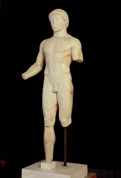 Kouros: tek bacaklı çocuk (önden görünüm - ayrıca bkz. 66079) by Unbekannt