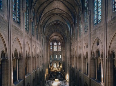 Notre Dame de Paris Katedrali, Paris 4. 1160#39;tan itibaren inşaat, Viollet Le Duc tarafından rehabilitasyon by Unbekannter Künstler