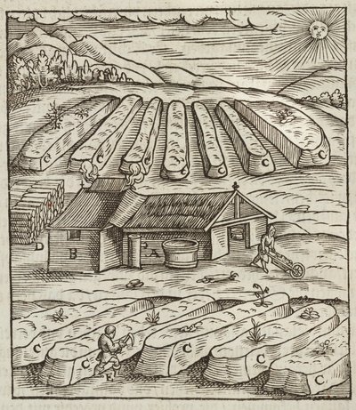 Güherçilenin hazırlanması - Lazarus Ecker tarafından Description des ores et des ana yöntemler de exploitation miniere