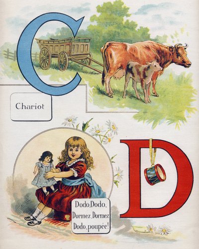 C ve D Harfi: Araba ve uyku, uyku, uyku, uyku, uyuyan bebek. "ABC L