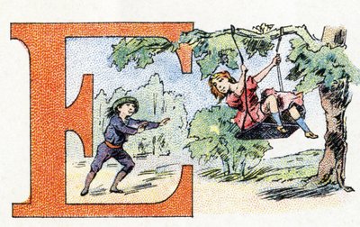 E Harfi: Scarpolette. Fosfatin Faliere Alfabesi . Oymak. Brevete alfabesi S.G.D.G. eczacı Pierre Emile Falières tarafından. Kromolitografideki çizimler, 19. yüzyılın sonlarında. 16 sayfa. Karartma: 103x154mm by Unbekannt
