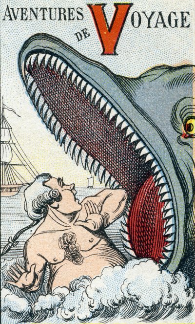 Harf V: Seyahat Maceraları. "ABC Les Images en Alphabet" de gravür. Epinal görüntüleme. Pellerin ve Cie, matbaacı-yayıncı, Epinal, 19. yüzyıl sonu, 1890 dolayları. 10 sayfa. Karartma: 19,5 x 13,5 cm by Unbekannt