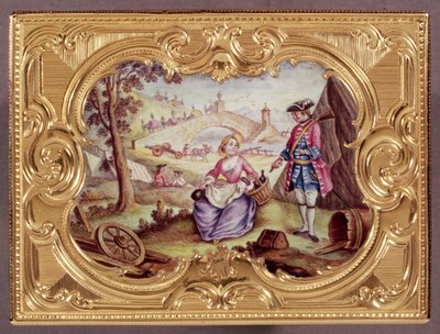 Louis XV emaye ve altın enfiye kutusu, J.F.Garaud by Unbekannt