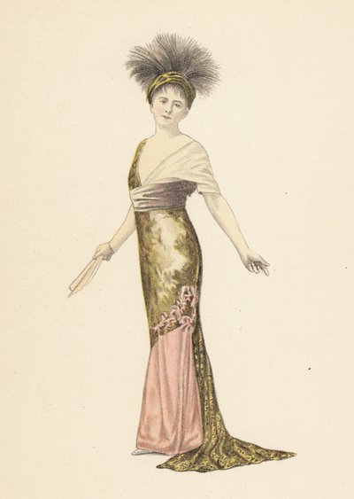 Madam Pierat, Les Marionettes filminde Redfern imzalı bir elbiseyle by Unbekannter Künstler