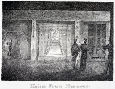 Tuz madeni: Durrnburg, Avusturya'da madenin girişinde Kaiser Franz'a ait yeraltı anıtı by Unbekannt