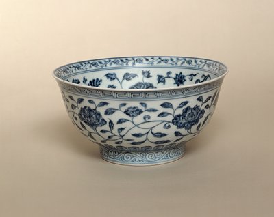 Ming mavi ve beyaz kase, Hsuan-te işareti (1426-35) by Unbekannt