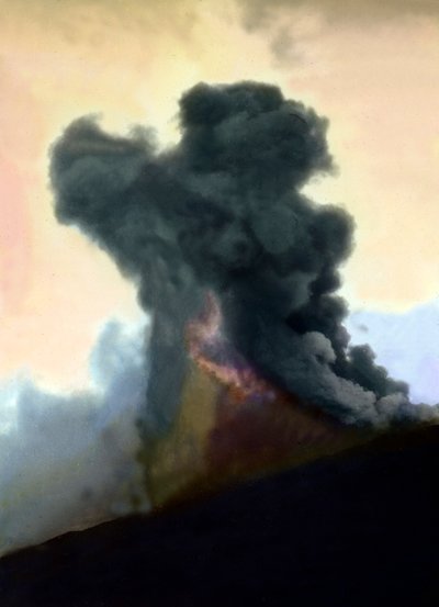 1910 Etna Dağı patlaması by Unbekannter Künstler