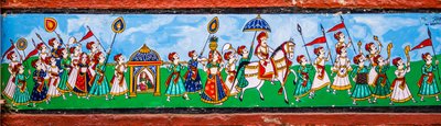 Bundi eski kasabasında duvar resmi, Bundi, Rajasthan, Hindistan, Asya (fotoğraf) by Unbekannter Künstler