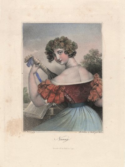 Dadı, Leipzig, 1840 dolayları (gravür) by Unbekannter Künstler