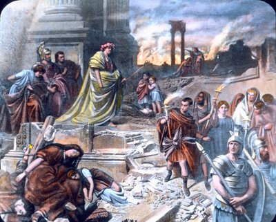 Roma yangınından sonra Nero by Unbekannter Künstler