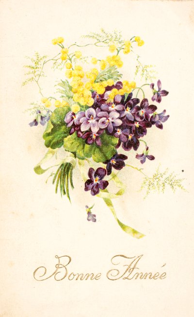 Eski kartpostal/Menekşe ve Mimoza by Unbekannt