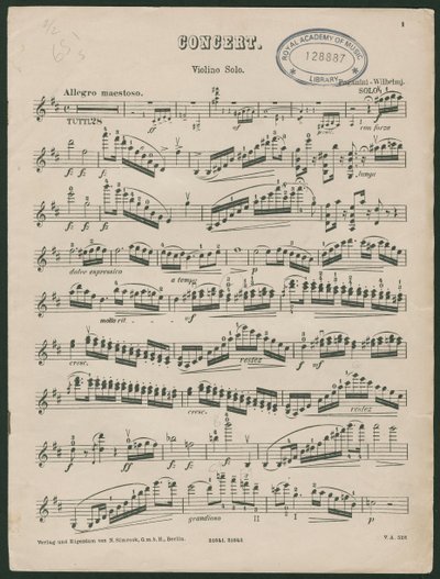 Paganini Keman Konçertosu No 1, op 6 by Unbekannter Künstler