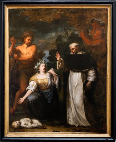 Resim, Saint Dominic bir çocuğu iyileştiriyor. by Unbekannter Künstler