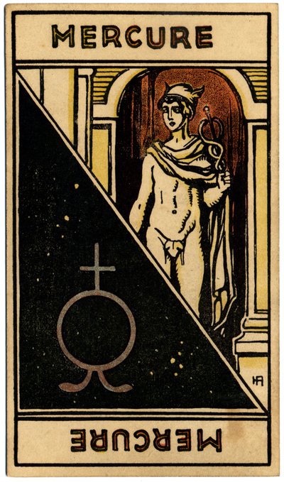 Paranormal. Astroloji. Merkür gezegeni). Astrolojik kart: Le Tarot Astrologique (Astrolojik Tarot), Georges Muchery, Fransa by Unbekannter Künstler