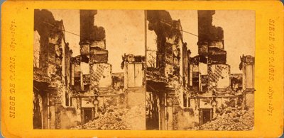 Paris Kuşatması (1871): 20/09/1870 ve 28/01/1871 tarihleri arasında Prusyalılar tarafından şehrin kuşatılması sırasında şehirden bir görünüm. Q.V.