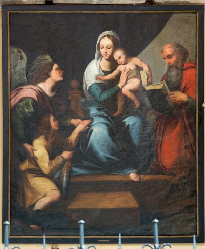 Parish kilisesi (Pamele Meryem Ana Kilisesi). İç mekan. tablo. Anonim. Madonna (Balıklı Madonna, Tobias). Rafael'in kopyası (?). by Unbekannter Künstler