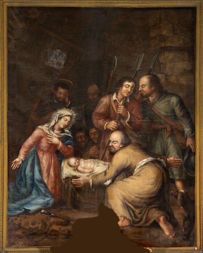 Bölge kilisesi (Schendelbeke, bölge kilisesi St. Amandus). tablo. by Unbekannter Künstler