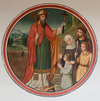 Bölge kilisesi (Sint-Denijs-Boekel, bölge kilisesi Sint-Denijs). Güney koridoru. Bir duvar resmi. by Unbekannter Künstler