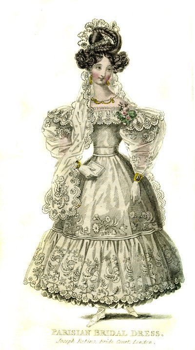1830#39;dan kalma Paris gelinliği by Unbekannter Künstler