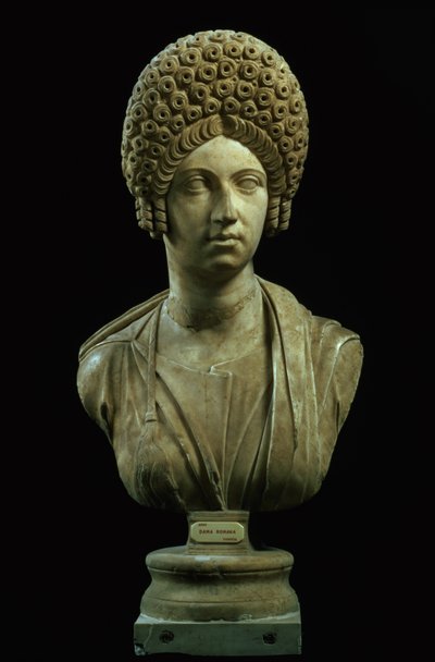 Bir bayanın portre büstü, Roma, Flavian Hanedanı, MS 69-96 dolayları (mermer) by Unbekannt