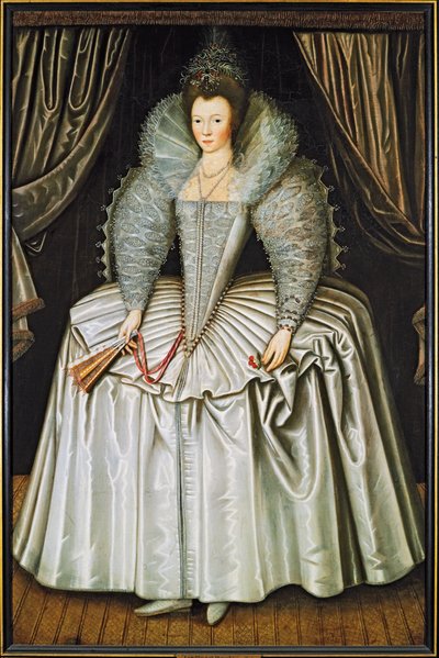 Elizabeth Howard olarak tanımlanan bir bayanın portresi, c.1595-1605 by Unbekannt