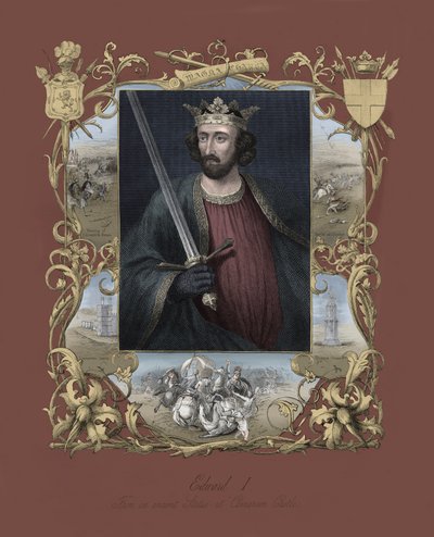 İngiltere Kralı I. Edward'ın Portresi (baskı) by Unbekannter Künstler