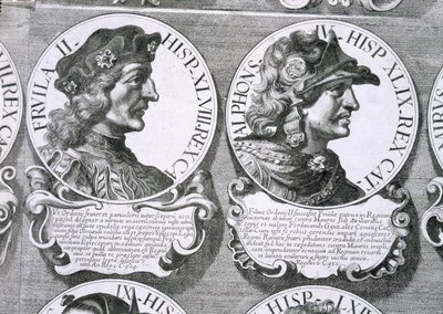 Fruela II ve Alfonso IV (lito) portreleri by Unbekannt
