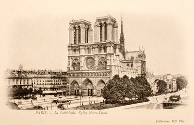 Kartpostal / Notre Dame / Paris / Seine / Ile de France / Fransa by William M. Timlin