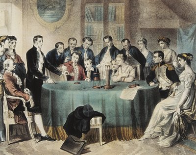 1801 yılında Volta tarafından Birinci Konsül Napolyon Bonapart