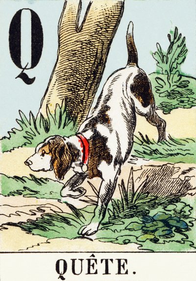 S : Quete - Av Alfabesi, 1890 dolayları (gravür) by Unbekannt