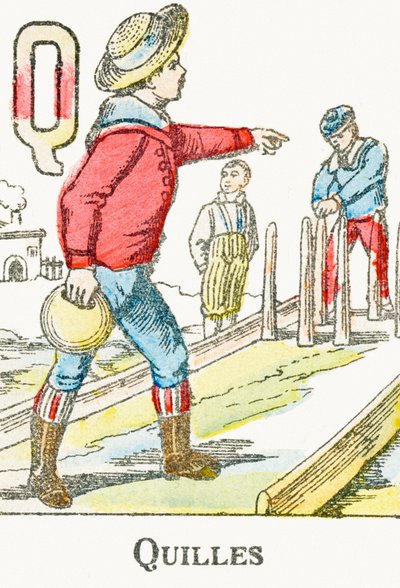 S: Skittles - "Alphabet des jeux"den gravür, yaklaşık 1890 by Unbekannt