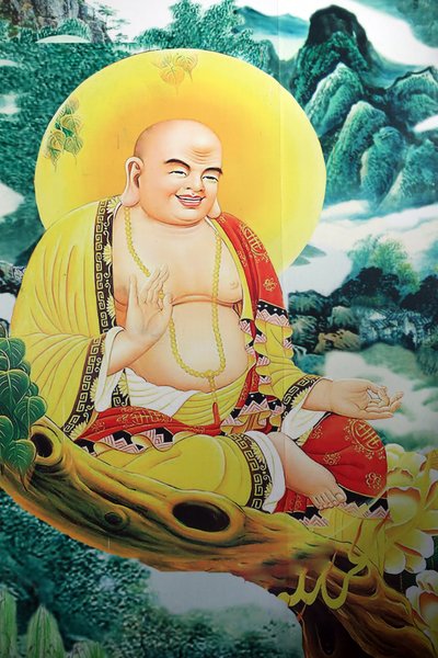 Quan The Am budist pagodası. Gülümseyen Buda resmi. Danang. Vietnam by Unbekannt
