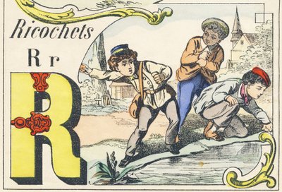 R : sekmeler - Oyunlar Alfabesi, c.1890 (illüstrasyon) by Unbekannt