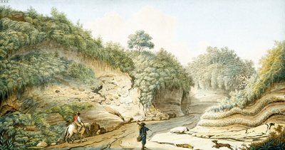 Pausilipo Mağarası'ndan Napoli Krallığı, Pianura'ya giden yol, c by Unbekannter Künstler