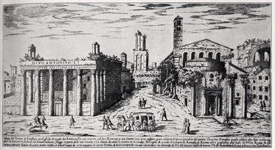 Roma Forumu 16. yüzyıl (gravür) by Unbekannter Künstler