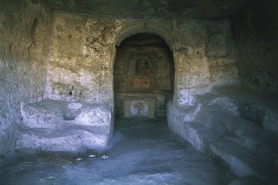 Bir kilisenin kalıntıları, Rocky Kilisesi, Matera, Basilicata, İtalya by Benjamin Baud