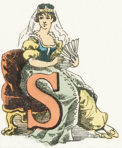S - Sultane - Childish Alphabet, Editions Gordinne 1920 (gravür) by Unbekannt