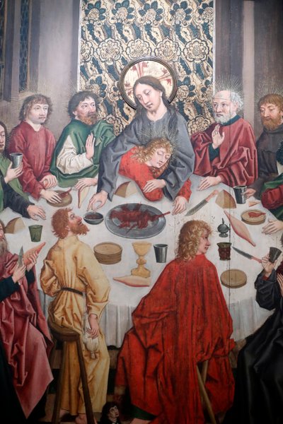 Saint-Pierre le Vieux Katolik Kilisesi, Tutkusundaki İsa, Son Akşam Yemeği, Resim Henri Lutzelman 15. yüzyıl, Strasbourg, Fransa (fotoğraf) by Unbekannt