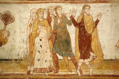 Saint-Savin sur Gartempe manastır kilisesi Nave tonoz resmi: İbrahim yeğeni Loth
