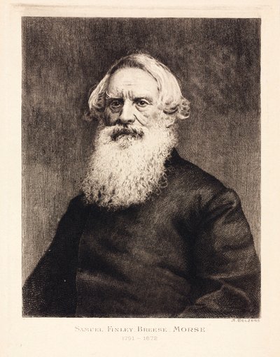 Samuel FB Morse, Amerikalı sanatçı ve Mors kodunun mucidi, c 1870 by Unbekannt