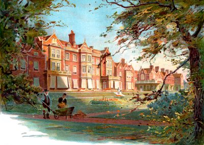 Sandringham House - 19. yüzyılın sonlarına ait illüstrasyon by Unbekannter Künstler