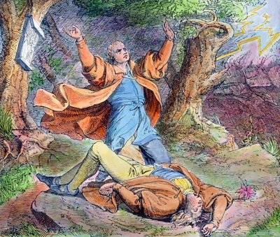Protestan reformcu Martin Luther'in hayatından bir sahne by Unbekannter Künstler