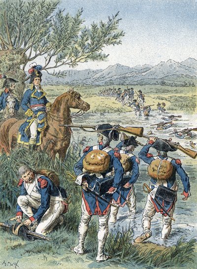 İkinci Zürih Savaşı, Limmat Geçişi (1799) by Unbekannter Künstler
