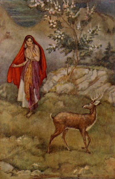 Sita sihirli geyiği buluyor by Unbekannter Künstler