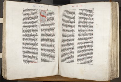 Hippo 'Opera' Aziz Augustine, Fol 151 verso 152 recto, c.1200 (parşömen üzerine kalem ve mürekkep) by Unbekannt