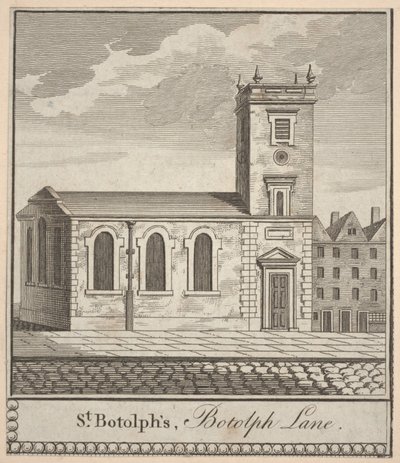 St. George's, Botolph Lane, 1750 dolayları (gravür) by Unbekannter Künstler