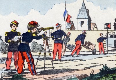 Stalkerlar. "Çocukların askeri alfabesinde" gravür”. 1890 dolaylarında Pont-a-Mousson görüntüleri. 20 sayfa. Güneş: 28,5x21cm by Unbekannt